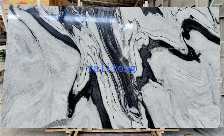 벽 클래딩 및 타일용 판다 화이트 대리석 슬라브