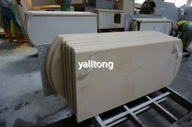 부엌 싱크대와 욕실 세 면 대 상판 (YLT-#2606) 베이지색 인공적인 석 영