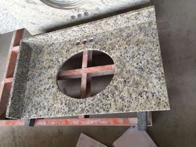 노란 나비 화강암 세면대