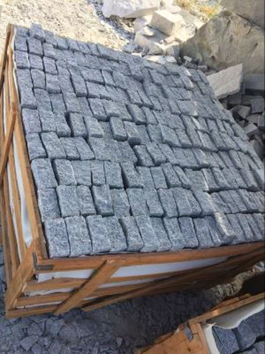 화이트 화강암 돌 포장