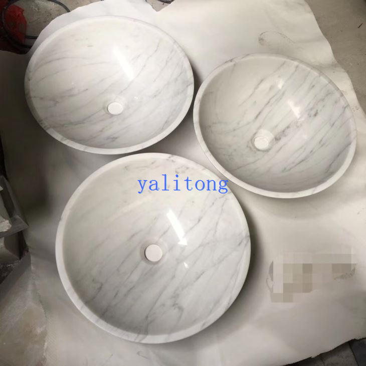 Carrara White Marble Basins