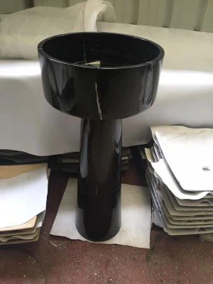 블랙 대리석 받침대 싱크