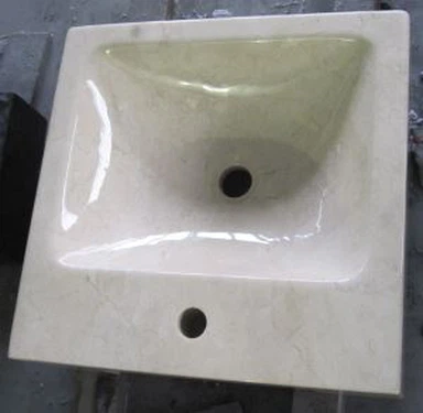 베이지 대리석 벽 마운트 싱크 중국