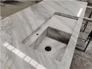 볼라카스 화이트 대리석 주방 조리대