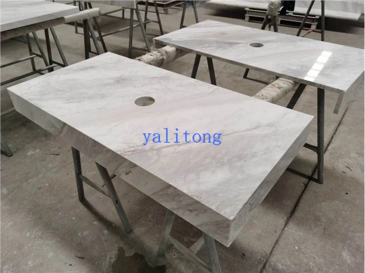 Volakas White Marble Kitchen Countertop