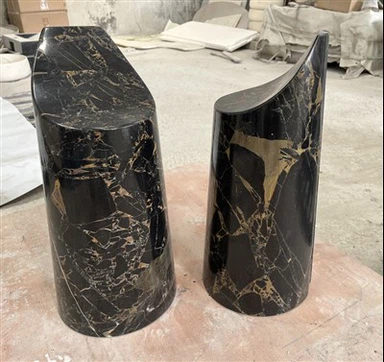 검은 대리석 램프 베이스