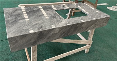 호텔 프로젝트 욕실을 위한 히말라야 회색 대리석 허영 상판